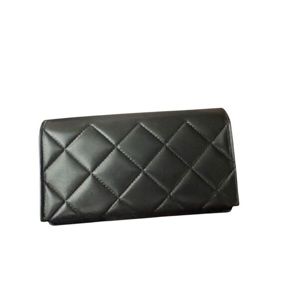 CHANEL Black Quilted Leather Logo Glasses Sunglasses Soft Case Only - Picture 2 of 6